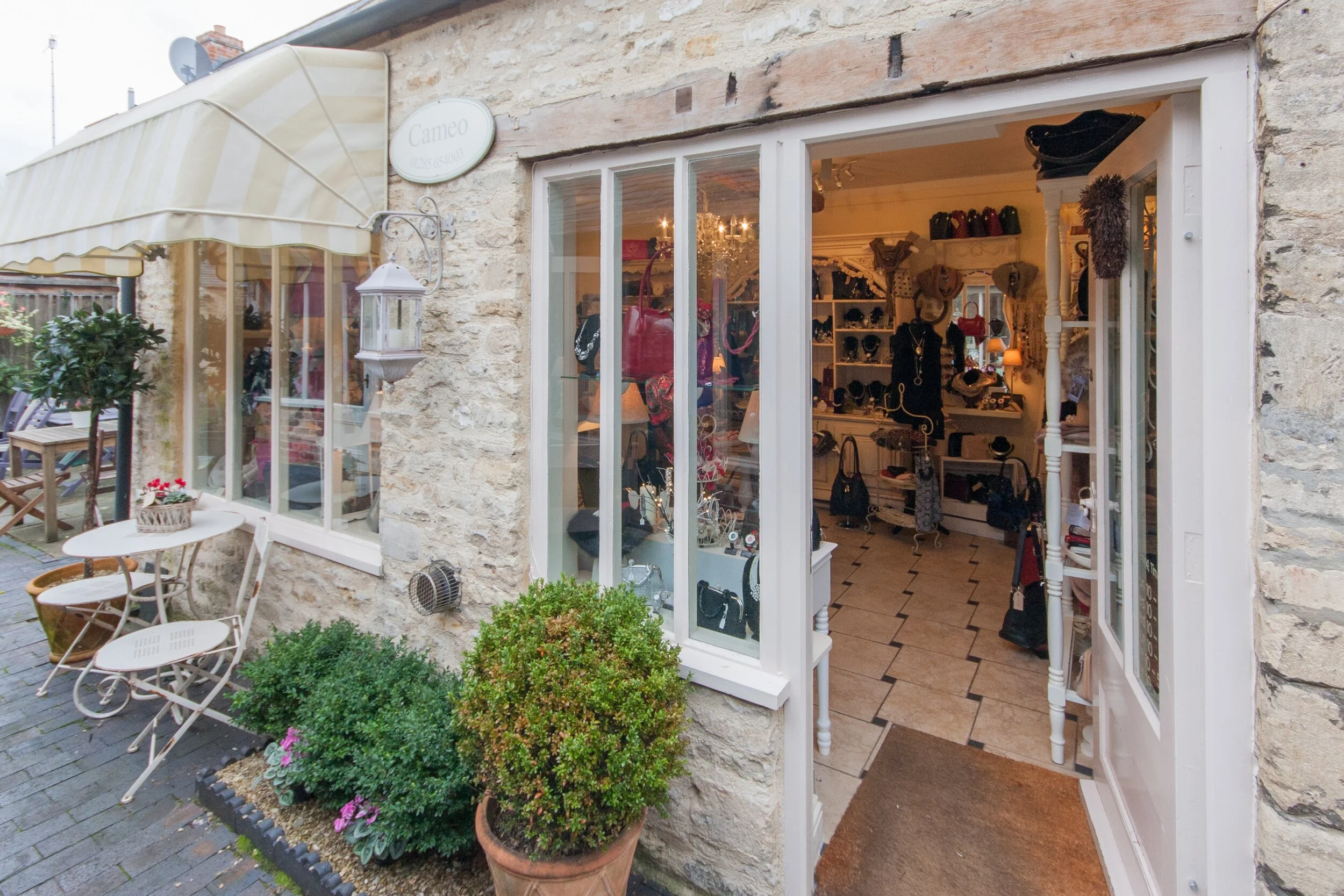 Inside Cameo shop, Cirencester
